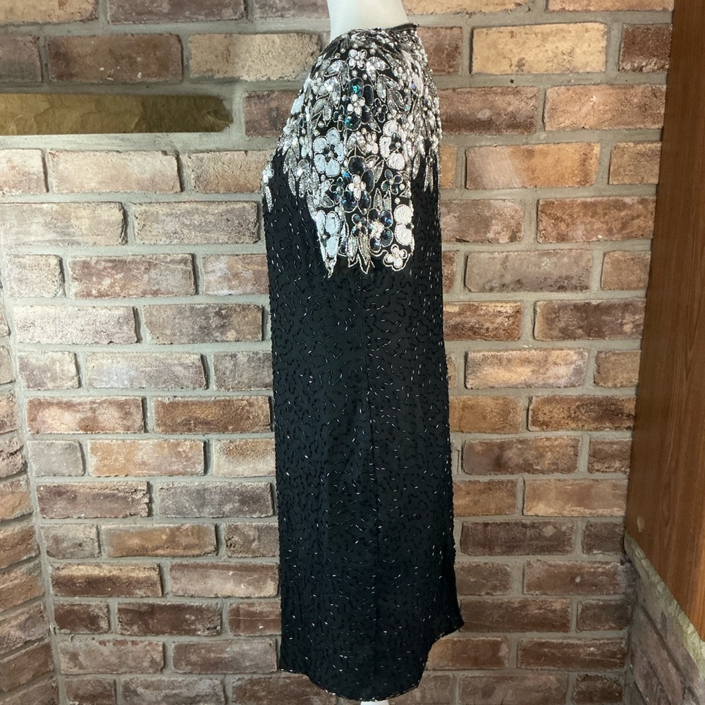STENAY Vintage Beaded Silk Cocktail Dress - Picture 2 of 15